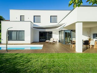 Massivhaus WimbergerHaus Kundenhaus Bremmer von Wimberger Bau, Cubushaus Außenansicht 2