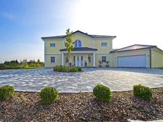 Massivhaus WimbergerHaus Kundenhaus Huemer von Wimberger Bau, Stadtvilla Außenansicht 1