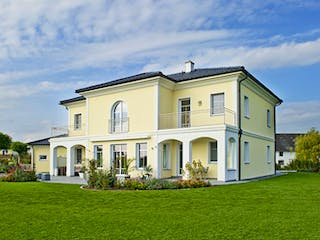 Massivhaus WimbergerHaus Kundenhaus Huemer von Wimberger Bau, Stadtvilla Außenansicht 3