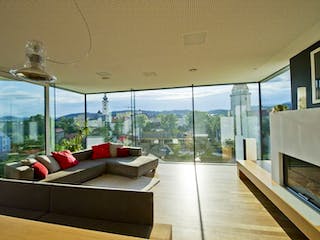 Massivhaus WimbergerHaus Kundenhaus Kreisel von Wimberger Bau, Cubushaus Innenansicht 1