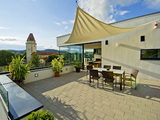 Massivhaus WimbergerHaus Kundenhaus Kreisel von Wimberger Bau, Cubushaus Außenansicht 1