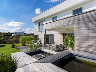 Massivhaus WimbergerHaus Kundenhaus Lehner von Wimberger Bau,  Außenansicht 2