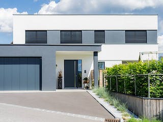 Massivhaus WimbergerHaus Kundenhaus Tschunko von Wimberger Bau, Cubushaus Außenansicht 1