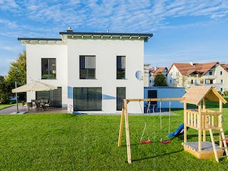 Massivhaus WimbergerHaus Kundenhaus Wurzinger von Wimberger Bau, Stadtvilla Außenansicht 1