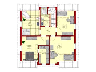 Massivhaus Würzburg 171 von PRO-IM Neo,  Grundriss 1