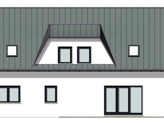 Massivhaus Zweifamilienhaus 143 von Grundsteinhaus Schlüsselfertig ab 277800€,  Außenansicht 4