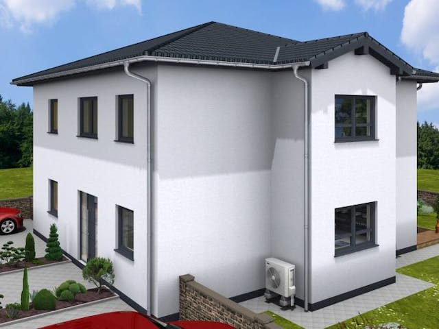 Massivhaus Zweifamilienhaus DUO 180 ZD von Wäller-Haus Schlüsselfertig ab 379900€,  Außenansicht 1