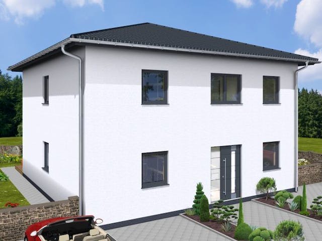 Massivhaus Zweifamilienhaus DUO 180 ZD von Wäller-Haus Schlüsselfertig ab 379900€,  Außenansicht 2