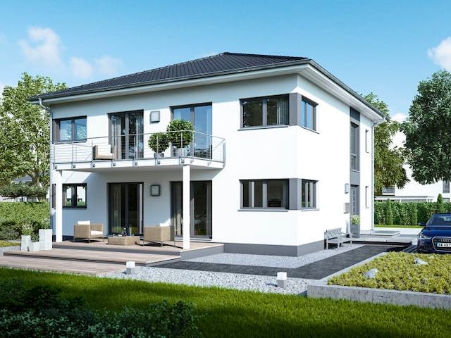 Massivhaus Zweifamilienhaus DUPLEA von Kern-Haus Chemnitz Schlüsselfertig ab 639900€,  Außenansicht 2