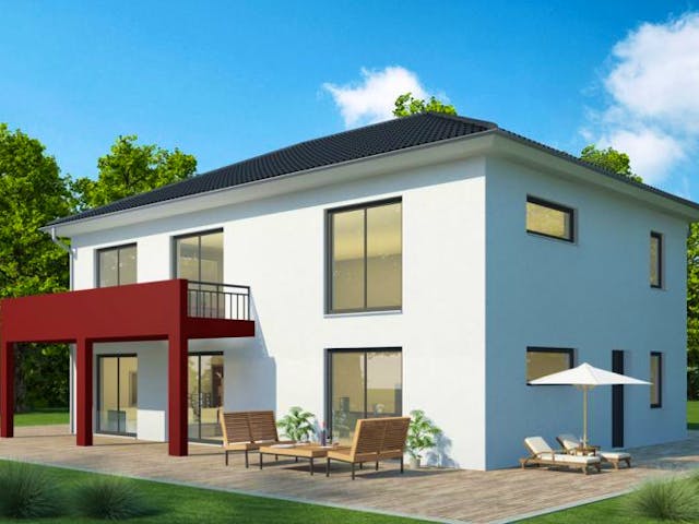 Massivhaus Zweifamilienhaus ZH200 Variante K von Baudirekt,  Außenansicht 1