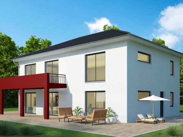 Massivhaus Zweifamilienhaus ZH200 Variante K von Baudirekt,  Außenansicht 1