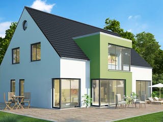 Massivhaus Zweifamilienhaus ZH200 Variante M von Baudirekt,  Außenansicht 1
