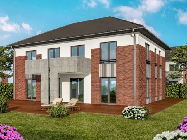 Massivhaus Zweifamilienhaus ZH210 Variante M von Baudirekt,  Außenansicht 1