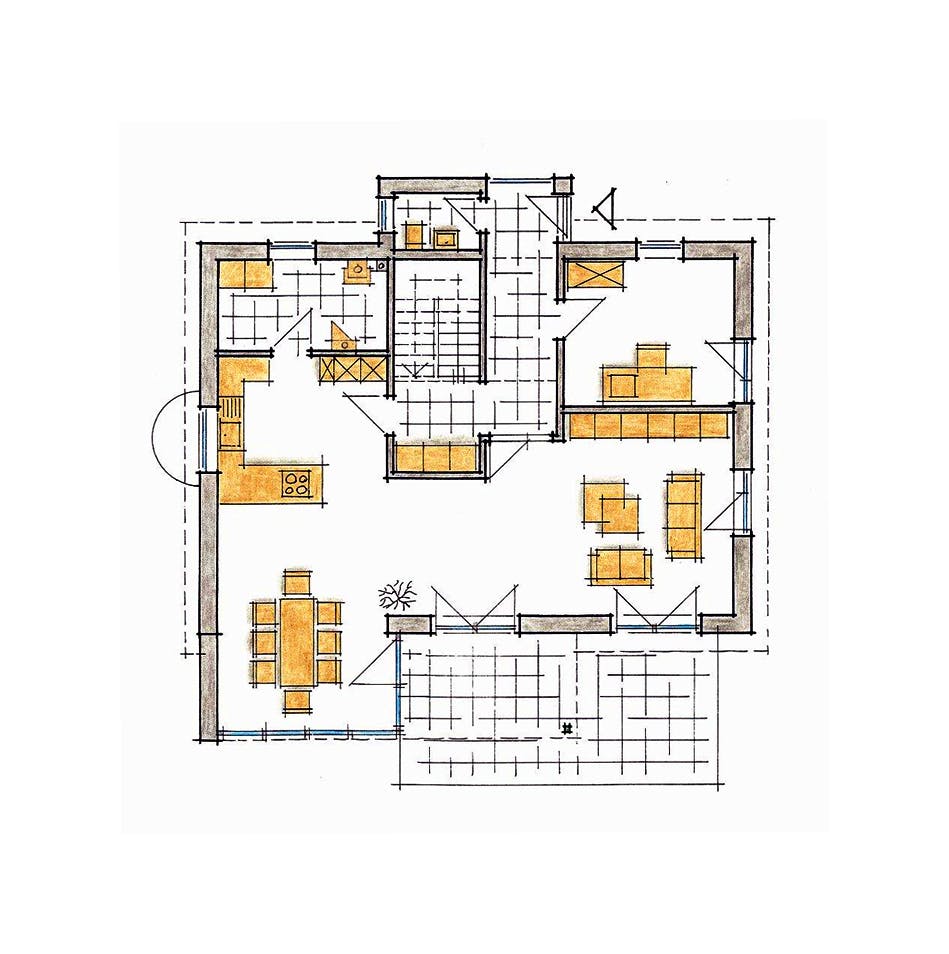 Fertighaus Mila - MH Mannheim von GUSSEK HAUS Schlüsselfertig ab 634400€, Satteldach-Klassiker Grundriss 1