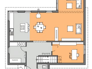 Fertighaus Musterhaus Bad Vilbel - KUBUS Edition Holz von Meisterstück-HAUS Schlüsselfertig ab 459296€, Grundriss 1