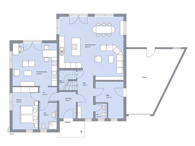 Massivhaus Haus Faber von Projektbau Mutter, Stadtvilla Grundriss 1