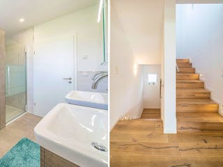 Massivhaus Bauhaus Thumann mit großer Dachterrasse von MYMassivhaus, Cubushaus Innenansicht 5