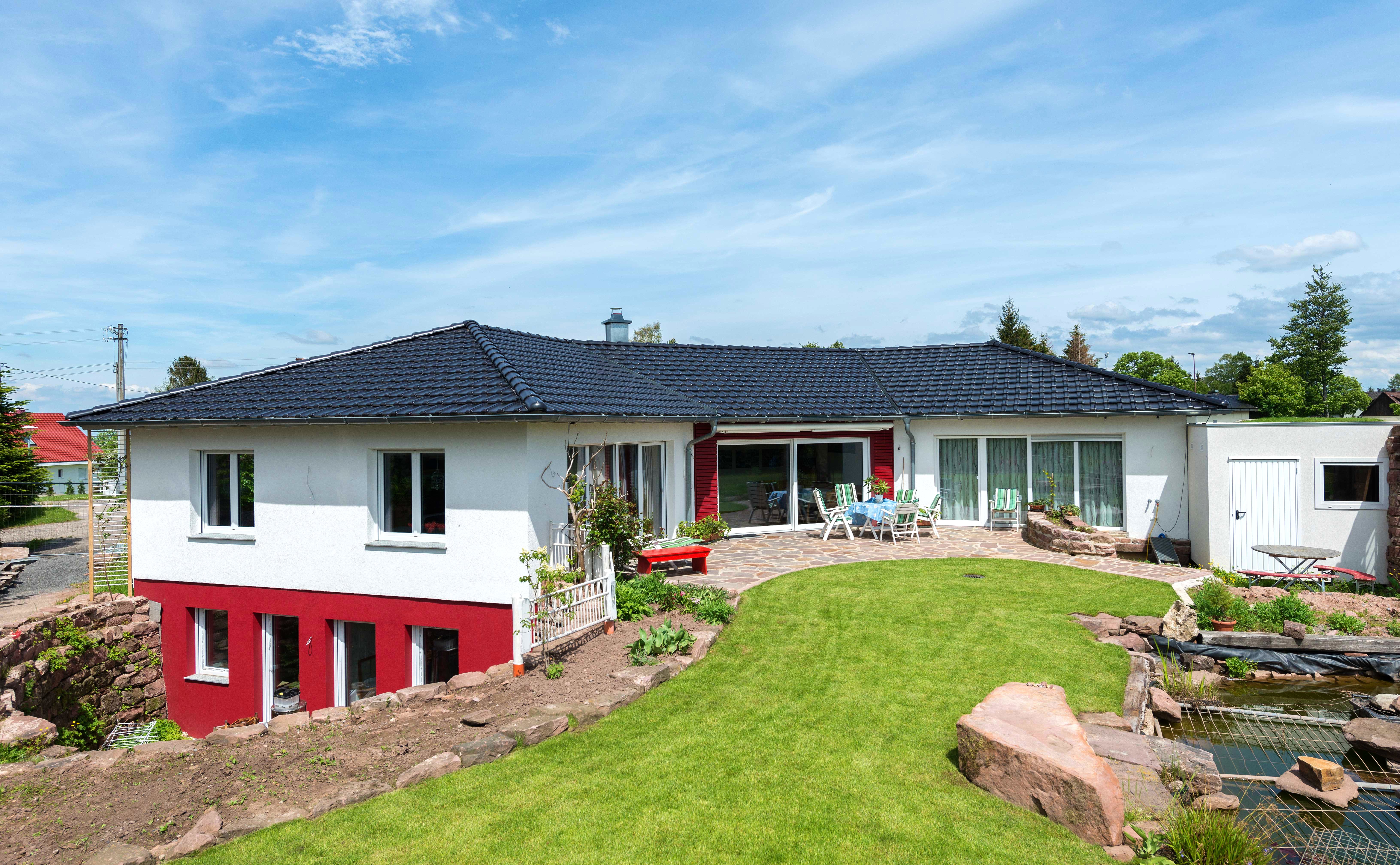 Blockhaus D158 Scheeder von Frammelsberger R. Ingenieur-Holzbau, Bungalow Außenansicht 2