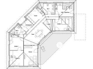 Blockhaus D158 Scheeder von Frammelsberger R. Ingenieur-Holzbau, Bungalow Grundriss 1