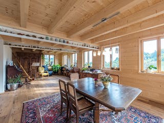 Blockhaus B420 Montigel von Frammelsberger R. Ingenieur-Holzbau, Blockhaus Innenansicht 3