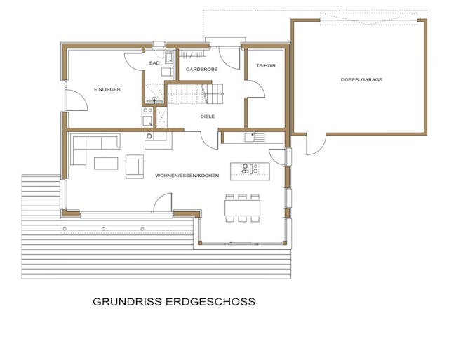Fertighaus Haus Feldblick von Naturholzhaus Bayern, Satteldach-Klassiker Grundriss 1