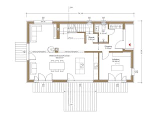 Fertighaus Haus Jacobi von Naturholzhaus Bayern, Satteldach-Klassiker Grundriss 1