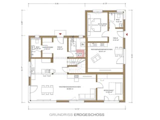 Fertighaus Haus Moosach von Naturholzhaus Bayern, Satteldach-Klassiker Grundriss 1