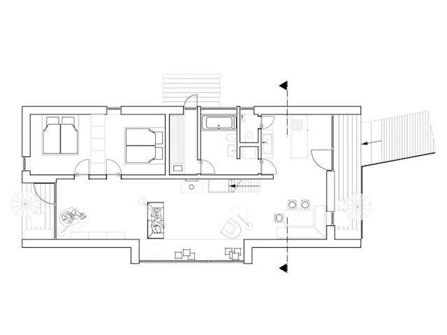 Fertighaus Haus Mori Raito von Naturholzhaus Bayern, Satteldach-Klassiker Grundriss 1 Fertighaus Haus Mori Raito von Naturholzhaus Bayern, Satteldach-Klassiker Grundriss 1
