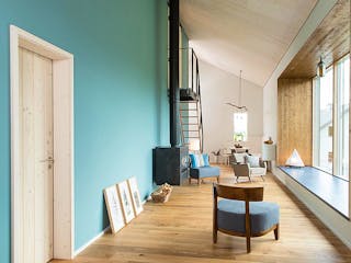 Fertighaus Haus Mori Raito von Naturholzhaus Bayern, Satteldach-Klassiker Innenansicht 1