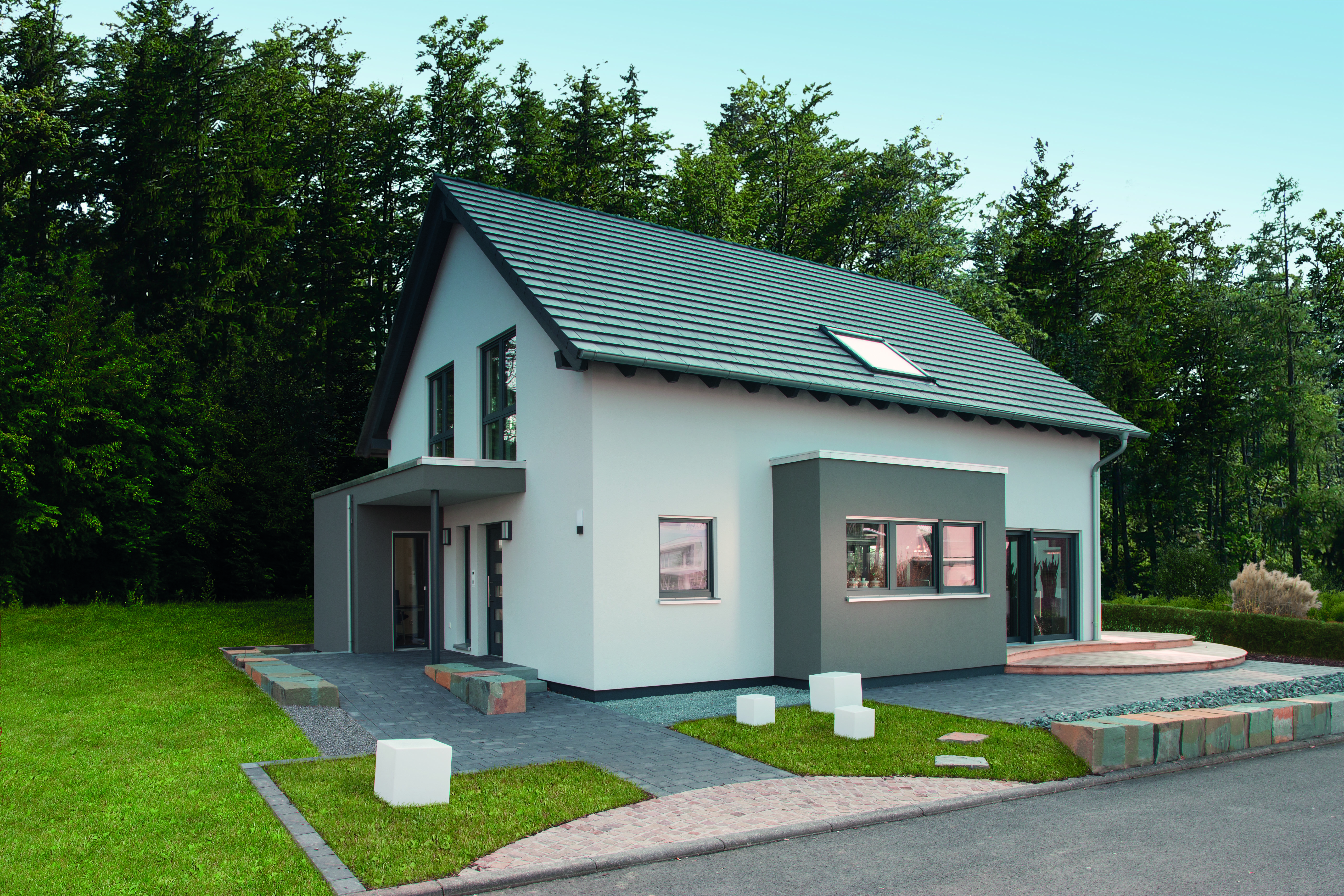 Fertighaus MH Bad Vilbel - NEO 312 von FingerHaus Schlüsselfertig ab 437064€, Satteldach-Klassiker Außenansicht 2