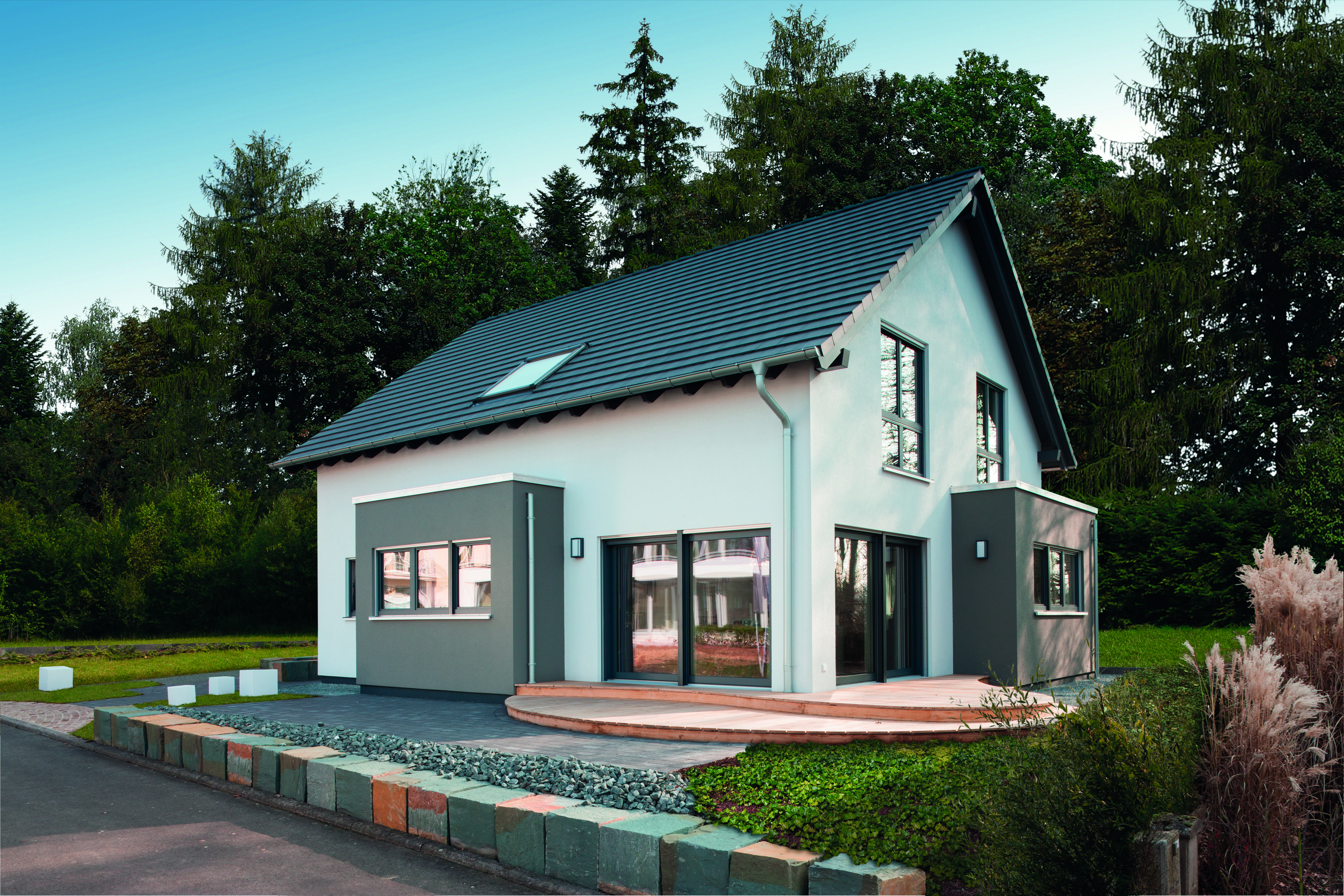 Fertighaus MH Bad Vilbel - NEO 312 von FingerHaus Schlüsselfertig ab 437064€, Satteldach-Klassiker Außenansicht 1