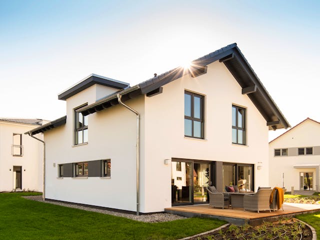 Fertighaus MH Günzburg - NEO von FingerHaus Schlüsselfertig ab 467622€, Satteldach-Klassiker Außenansicht 1 Fertighaus MH Günzburg - NEO von FingerHaus Schlüsselfertig ab 467622€, Satteldach-Klassiker Außenansicht 1