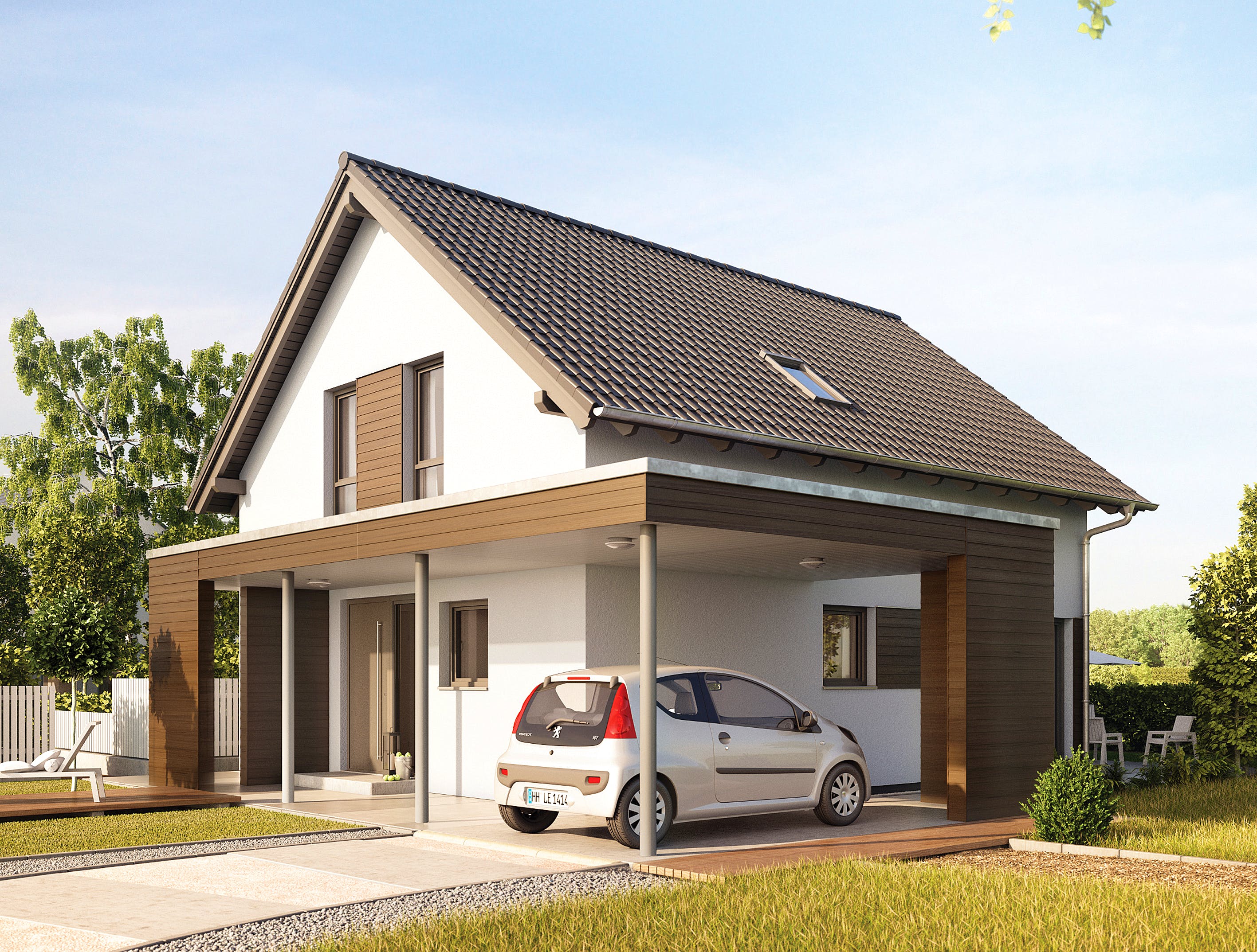 Fertighaus NEO 131 von FingerHaus Schlüsselfertig ab 307846€, Satteldach-Klassiker Außenansicht 1