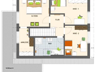 Fertighaus NEO 131 von FingerHaus Schlüsselfertig ab 316809€, Satteldach-Klassiker Grundriss 2