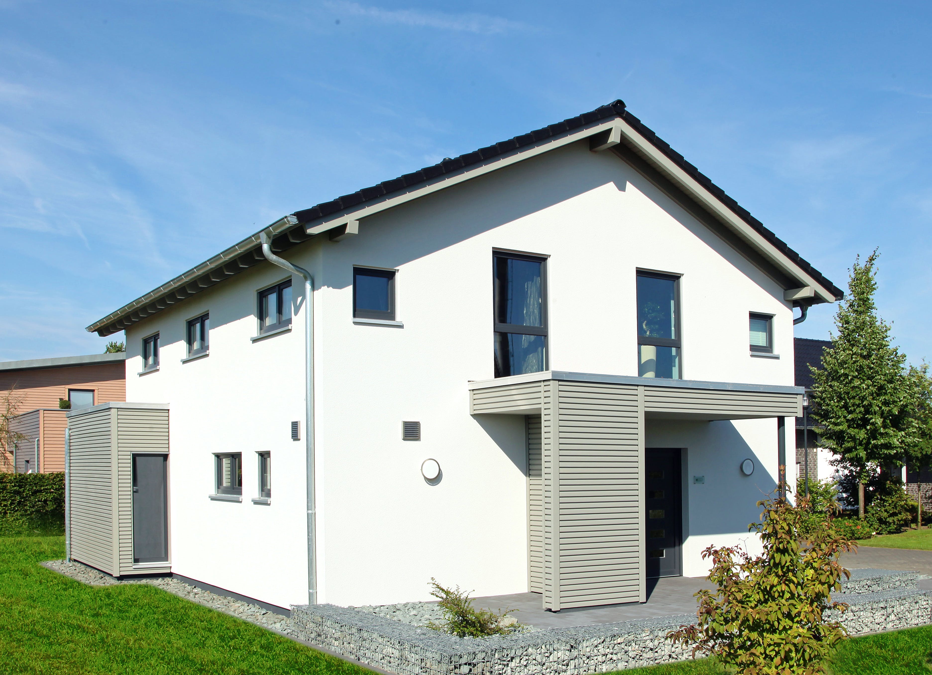 Fertighaus MH Hannover - NEO 300 von FingerHaus Schlüsselfertig ab 415154€, Satteldach-Klassiker Außenansicht 2