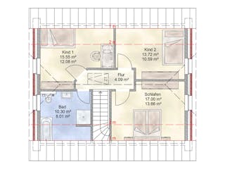 Massivhaus Einfeld von Nissen Massivhaus, Satteldach-Klassiker Grundriss 2