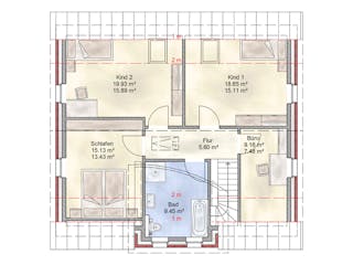 Massivhaus Friedrichsort von Nissen Massivhaus, Satteldach-Klassiker Grundriss 2