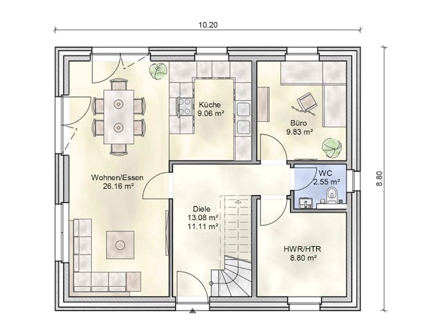 Massivhaus Holtenau von Nissen Massivhaus, Satteldach-Klassiker Grundriss 1 Massivhaus Holtenau von Nissen Massivhaus, Satteldach-Klassiker Grundriss 1