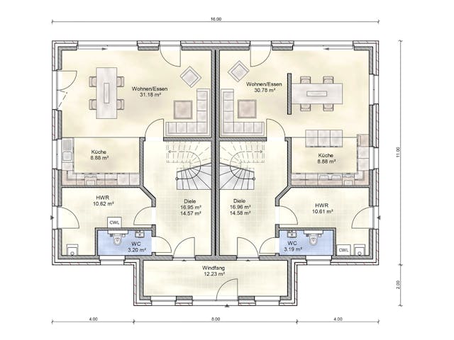 Massivhaus Laboe von Nissen Massivhaus, Stadtvilla Grundriss 1 Massivhaus Laboe von Nissen Massivhaus, Stadtvilla Grundriss 1