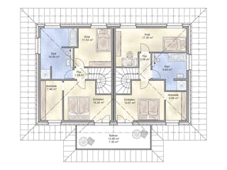 Massivhaus Laboe von Nissen Massivhaus, Stadtvilla Grundriss 2
