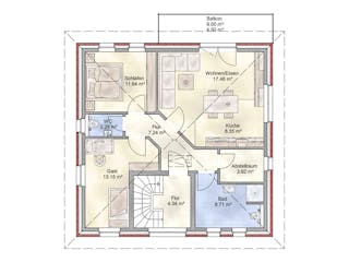 Massivhaus Neumünster von Nissen Massivhaus, Stadtvilla Grundriss 2