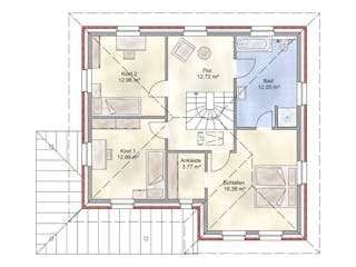 Massivhaus Plön von Nissen Massivhaus, Stadtvilla Grundriss 2