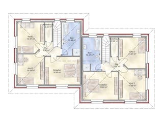 Massivhaus Quickborn von Nissen Massivhaus, Stadtvilla Grundriss 2