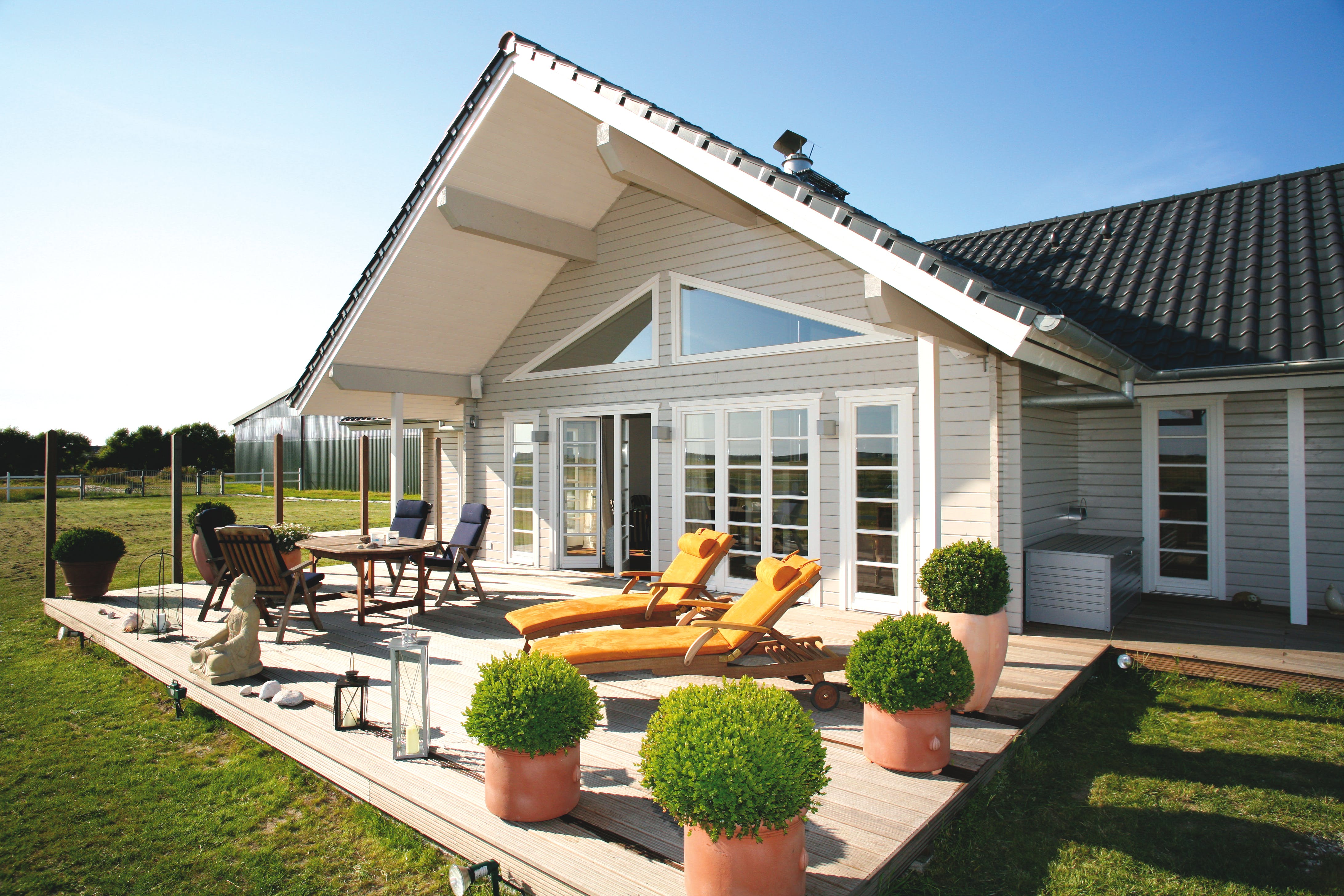 Blockhaus Nyborg von Fjorborg Häuser Ausbauhaus ab 280229€, Blockhaus Außenansicht 1