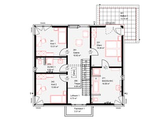 Fertighaus Musterhaus Köln von OKAL Haus Schlüsselfertig ab 574900€, Stadtvilla Grundriss 2
