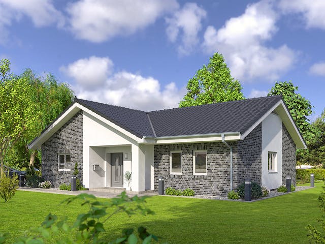 Massivhaus Sylt von OLFA Haus Schlüsselfertig ab 314000€, Bungalow Außenansicht 1