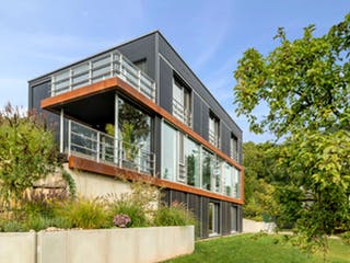 Fertighaus Pawliczec - Kundenhaus von Bau-Fritz Schlüsselfertig ab 1225000€, Cubushaus Außenansicht 4