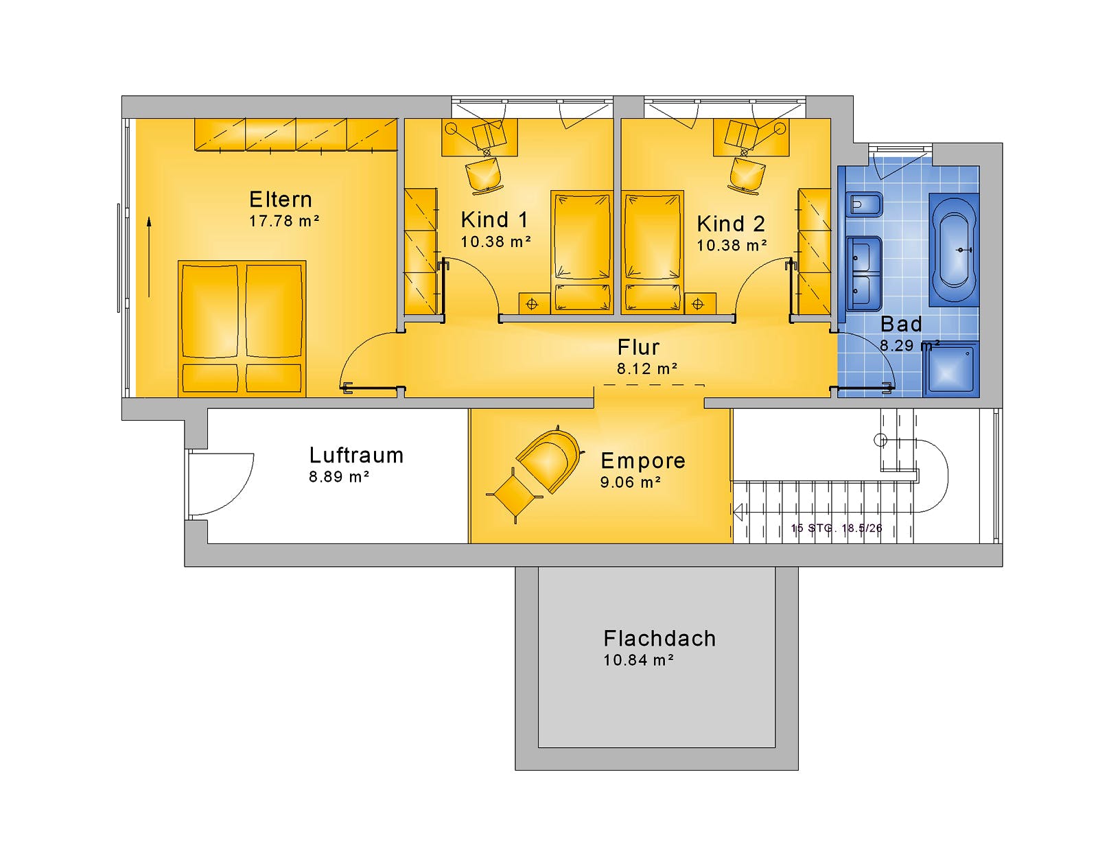 Fertighaus Friedberg von Projekt Hausbau PHB Schlüsselfertig ab 318957€, Cubushaus Grundriss 2