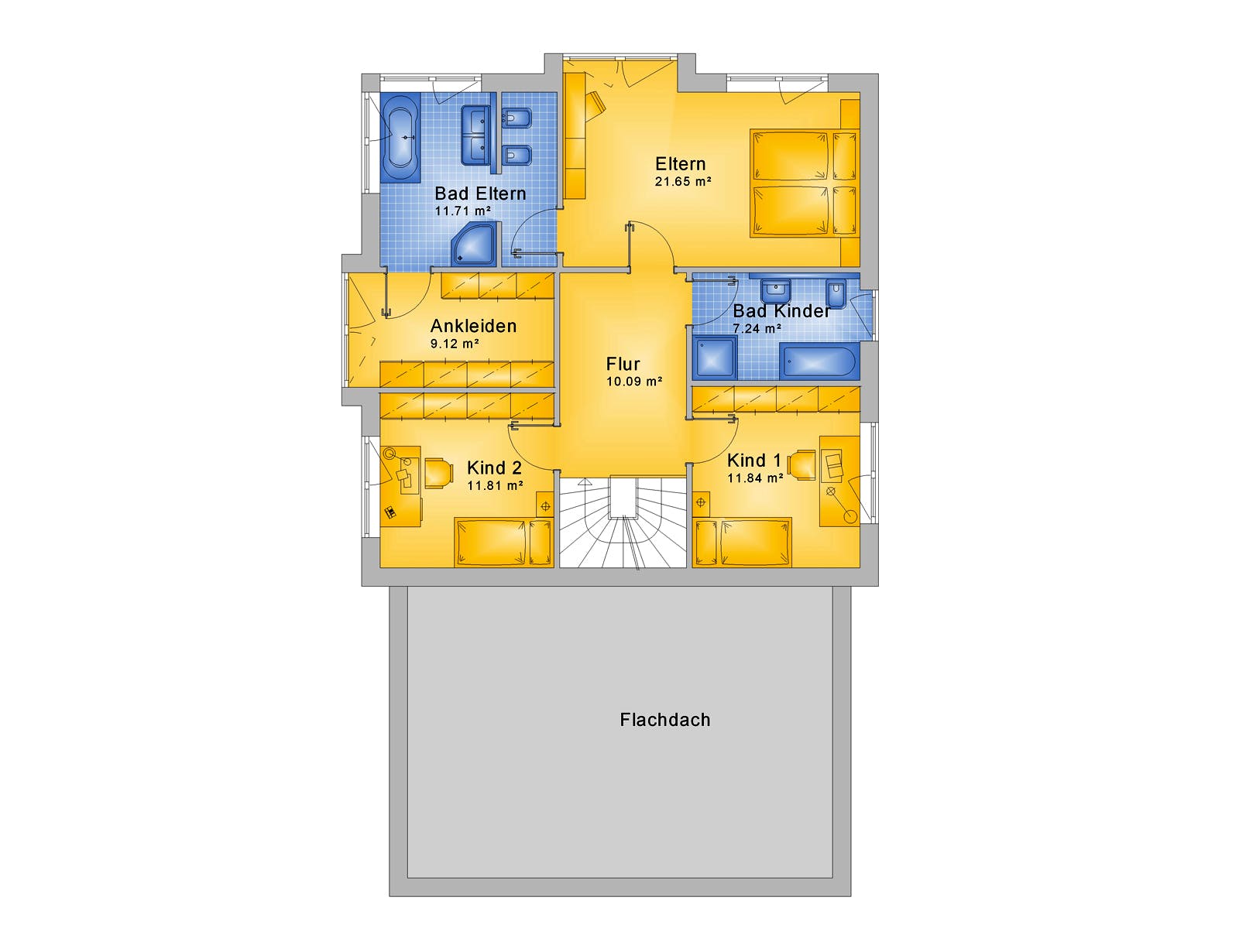 Fertighaus Gelnhausen von Projekt Hausbau PHB Schlüsselfertig ab 422980€, Stadtvilla Grundriss 2