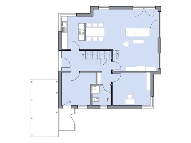 Massivhaus Freiberger von Plan-Concept Massivhaus, Stadtvilla Grundriss 1